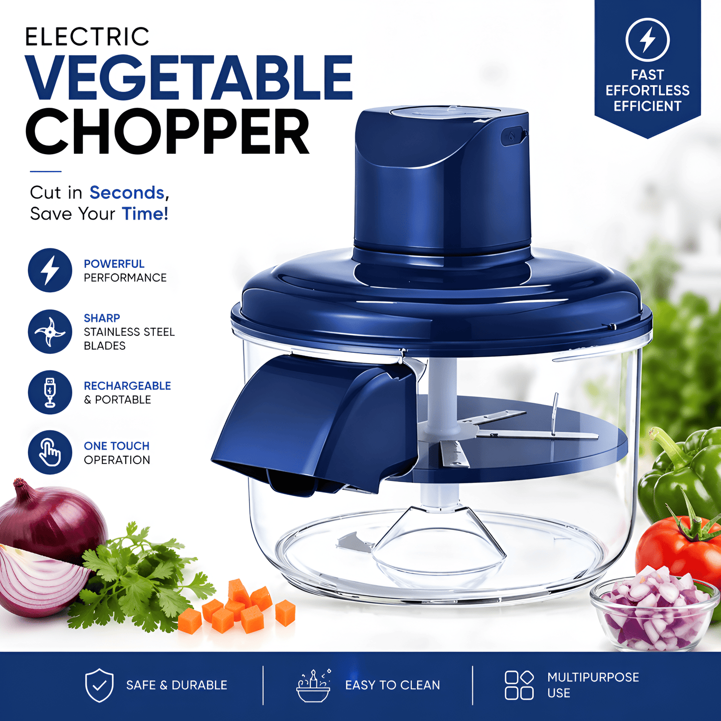 Rechargeable Electric Vegetable Chopper