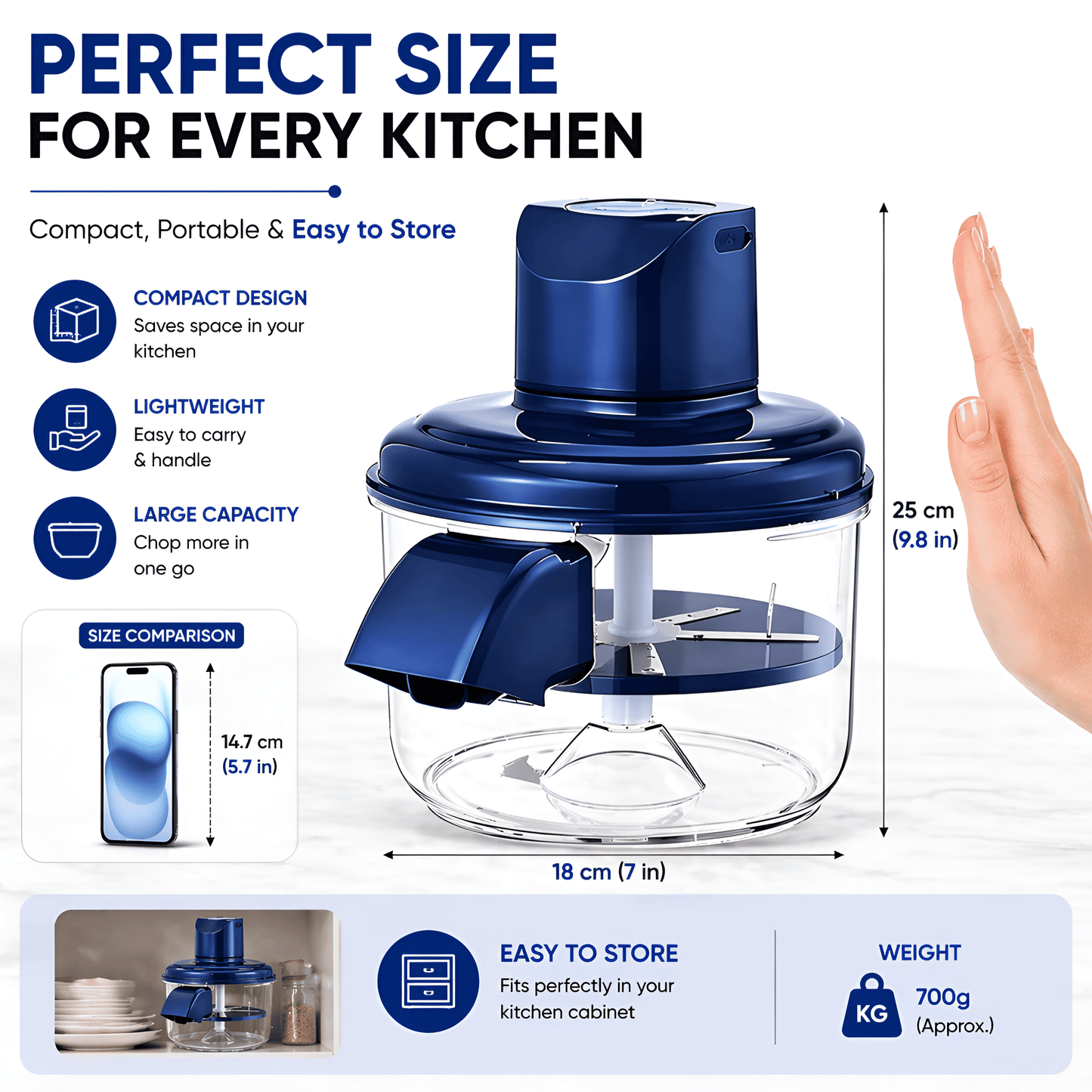 Rechargeable Electric Vegetable Chopper