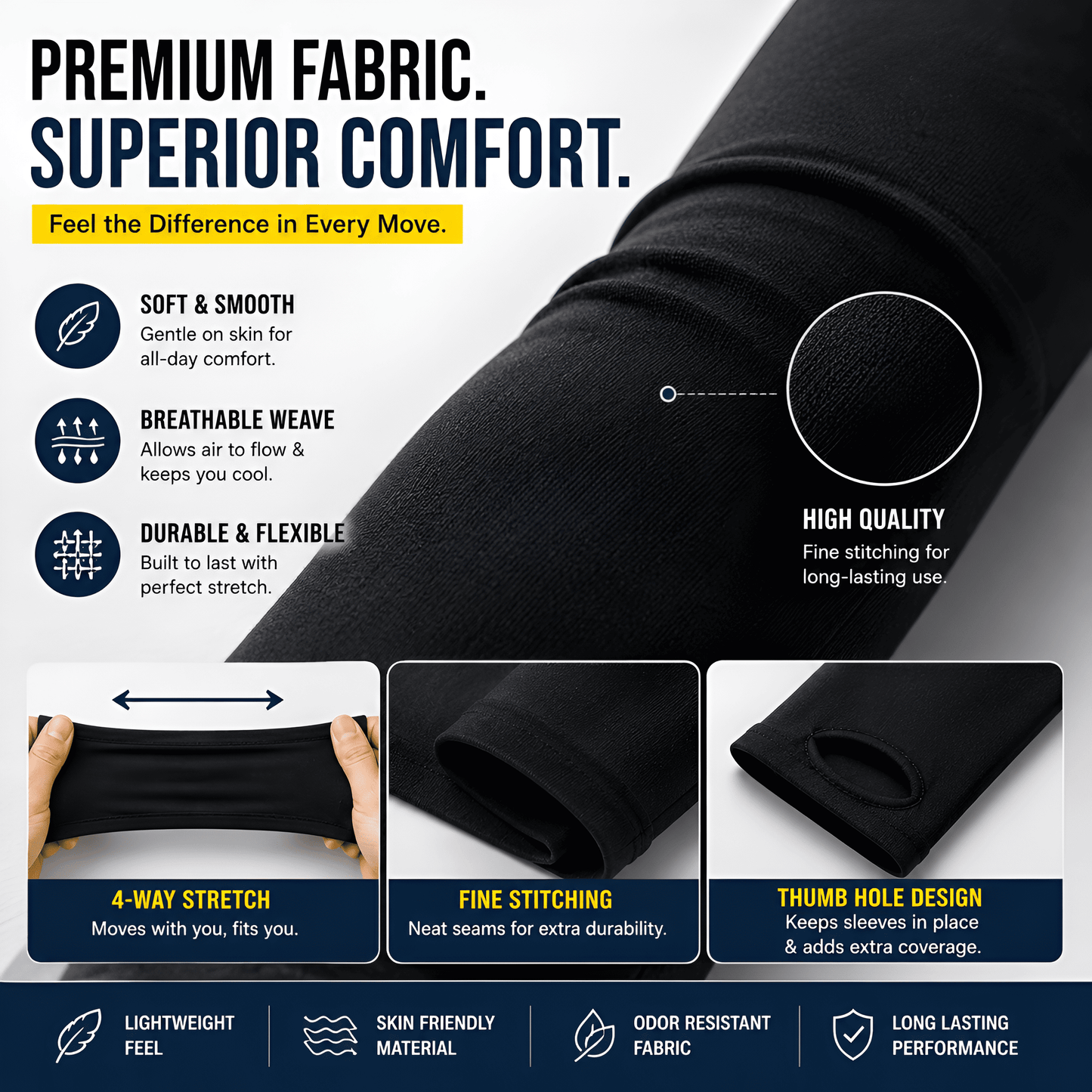 UV Protection Arm Sleeves - Buy 1 Get 1 Pair FREE