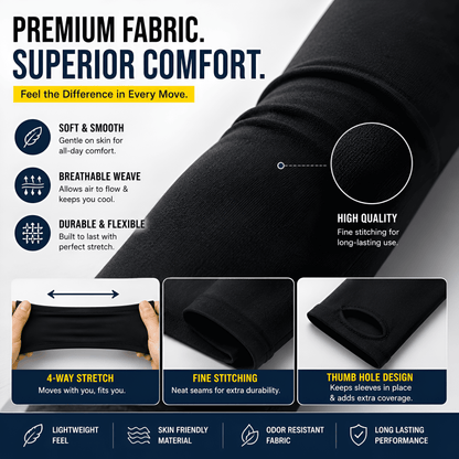UV Protection Arm Sleeves - Buy 1 Get 1 Pair FREE