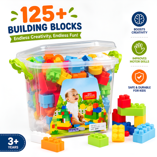 Building Block Set 125pcs with Storage Container