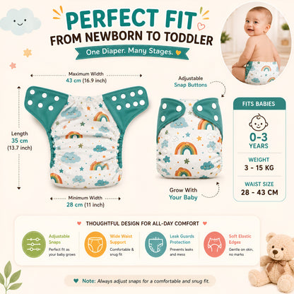 Premium Reusable Cloth Diaper