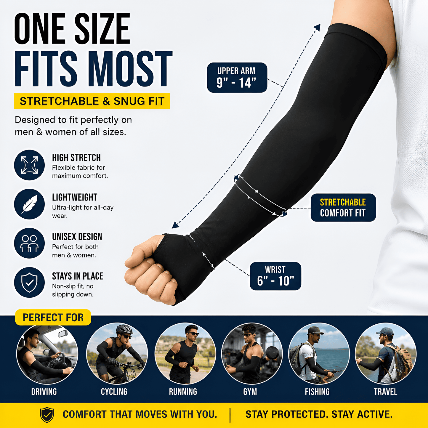 UV Protection Arm Sleeves - Buy 1 Get 1 Pair FREE